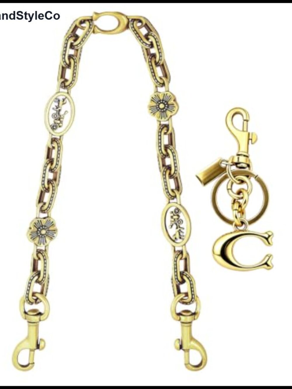 Vintage Metal Bag Chain Charm & Keychain Extender